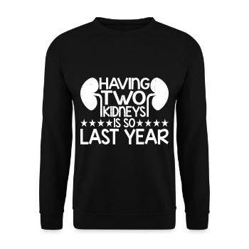 Avoir deux reins est donc l’année dernière 7 - Sweat-shirt Unisexe - noir - Devant - Alina (178cm) & Michal (187cm)
