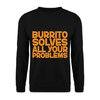 Burrito résout tous vos problèmes 3 - Sweat-shirt Unisexe - noir - Devant - Alina (178cm) & Michal (187cm)