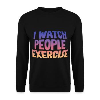 Je regarde les gens faire de l’exercice - Sweat-shirt Unisexe - noir - Devant - Alina (178cm) & Michal (187cm)