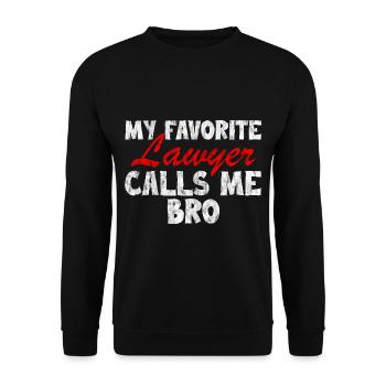 Mon avocat préféré m’appelle mon frère 3 - Sweat-shirt Unisexe - noir - Devant - Alina (178cm) & Michal (187cm)