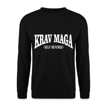 Krav Maga Selbstverteidigung - Unisex Pullover - Schwarz - Vorne - Alina (178cm) & Michal (187cm)