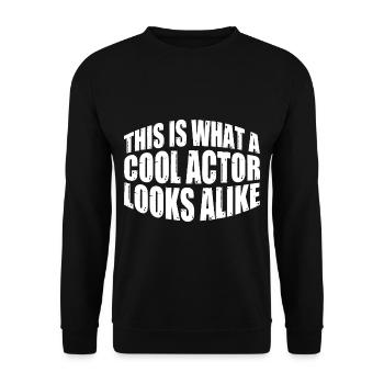 This Is What A Cool Actor Looks Alike 4 - Unisex Pullover - Schwarz - Vorne - Alina (178cm) & Michal (187cm)