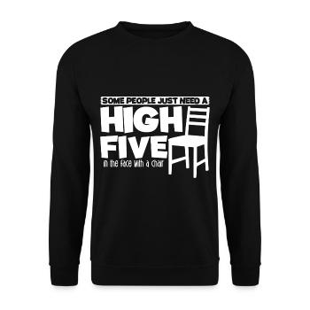 Certaines personnes ont besoin d’un high five dans le visage 2 - Sweat-shirt Unisexe - noir - Devant - Alina (178cm) & Michal (187cm)