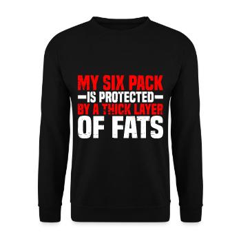 Mon pack de six est protégé par une épaisse couche de graisses4 - Sweat-shirt Unisexe - noir - Devant - Alina (178cm) & Michal (187cm)
