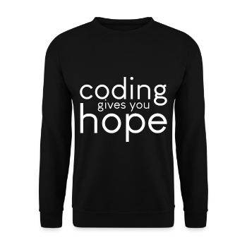 Le codage vous donne de l’espoir - Sweat-shirt Unisexe - noir - Devant - Alina (178cm) & Michal (187cm)