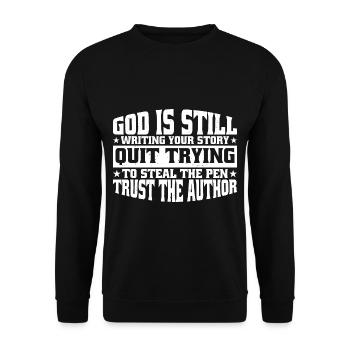 God Is Still Writing Your Story 8 - Unisex Sweatshirt - black - Front - Alina (178cm) & Michal (187cm)
