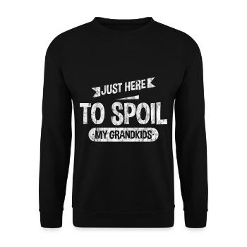 Here To Spoil My Grandkids 3 - Unisex Sweatshirt - black - Front - Alina (178cm) & Michal (187cm)