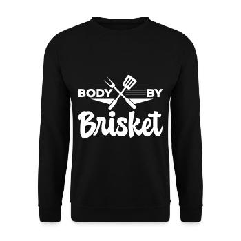Body By Brisket 4 - Unisex Pullover - Schwarz - Vorne - Alina (178cm) & Michal (187cm)