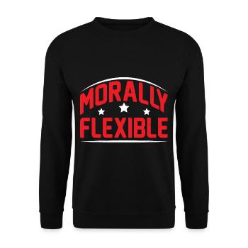 Morally Flexible 5 - Unisex Pullover - Schwarz - Vorne - Alina (178cm) & Michal (187cm)
