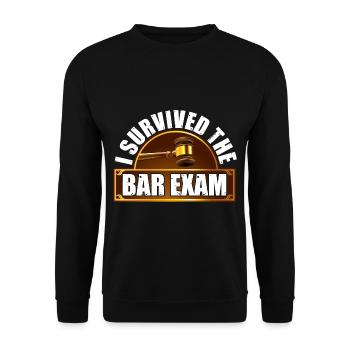 J’ai survécu à l’examen du barreau 5 - Sweat-shirt Unisexe - noir - Devant - Alina (178cm) & Michal (187cm)
