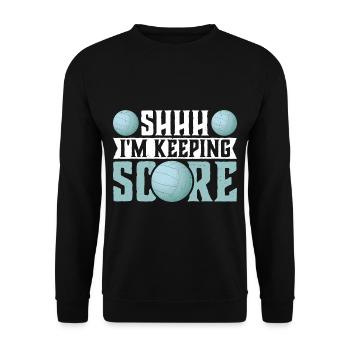Chut, je garde le score 11 - Sweat-shirt Unisexe - noir - Devant - Alina (178cm) & Michal (187cm)
