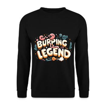Burping Legend 19 - Unisex Sweatshirt - black - Front - Alina (178cm) & Michal (187cm)
