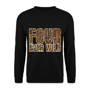 Four Ever Wild 29 - Unisex Pullover - Schwarz - Vorne - Alina (178cm) & Michal (187cm)
