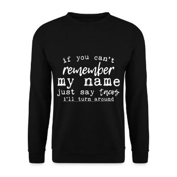 Dites simplement des tacos, je vais tourner autour de 2 - Sweat-shirt Unisexe - noir - Devant - Alina (178cm) & Michal (187cm)