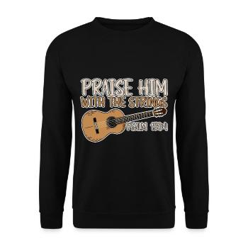 Praise Him With The Strings 2 - Unisex Sweatshirt - black - Front - Alina (178cm) & Michal (187cm)