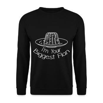 I'm Your Biggest Flan - Unisex Sweatshirt - black - Front - Alina (178cm) & Michal (187cm)