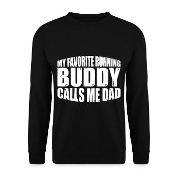 Mon compagnon de course préféré m’appelle papa 4 - Sweat-shirt Unisexe - noir - Devant - Alina (178cm) & Michal (187cm)