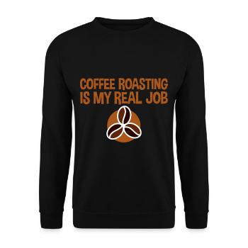 La torréfaction du café est mon vrai travail 4 - Sweat-shirt Unisexe - noir - Devant - Alina (178cm) & Michal (187cm)