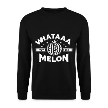 Whataaa Melon 7 - Sweat-shirt Unisexe - noir - Devant - Alina (178cm) & Michal (187cm)