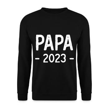 Dad 2023 Future Dad 2023 Gift Father 2023 - Unisex Sweatshirt - black - Front - Alina (178cm) & Michal (187cm)