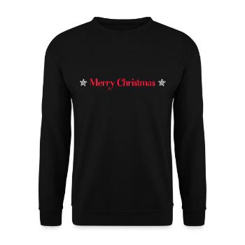 Merry Christmas - Unisex Sweatshirt - black - Front - Alina (178cm) & Michal (187cm)