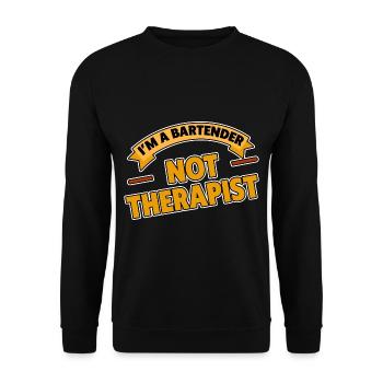 I'm A Bartender Not Therapist 2 - Unisex Sweatshirt - black - Front - Alina (178cm) & Michal (187cm)
