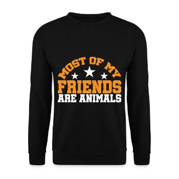 Most of My Friends Are Animals 3 - Unisex Sweatshirt - black - Front - Alina (178cm) & Michal (187cm)