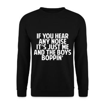 C’est juste moi et les garçons Boppin' - Sweat-shirt Unisexe - noir - Devant - Alina (178cm) & Michal (187cm)