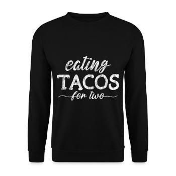 Eating Tacos For Two 3 - Unisex Sweatshirt - black - Front - Alina (178cm) & Michal (187cm)