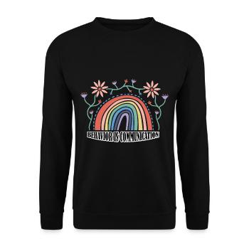 Le comportement est la communication 25 - Sweat-shirt Unisexe - noir - Devant - Alina (178cm) & Michal (187cm)