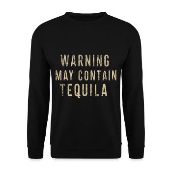 Warning May Contain Tequila 8 - Unisex Pullover - Schwarz - Vorne - Alina (178cm) & Michal (187cm)