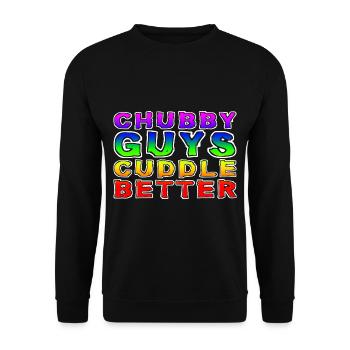 Chubby Guys Cuddle Better 3 - Unisex Pullover - Schwarz - Vorne - Alina (178cm) & Michal (187cm)