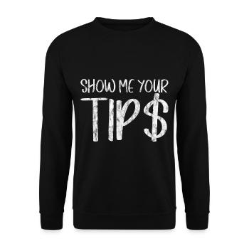 Montrez-moi vos conseils 4 - Sweat-shirt Unisexe - noir - Devant - Alina (178cm) & Michal (187cm)