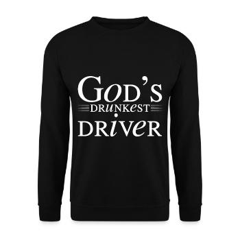 God's Drunkest Driver 4 - Unisex Sweatshirt - black - Front - Alina (178cm) & Michal (187cm)