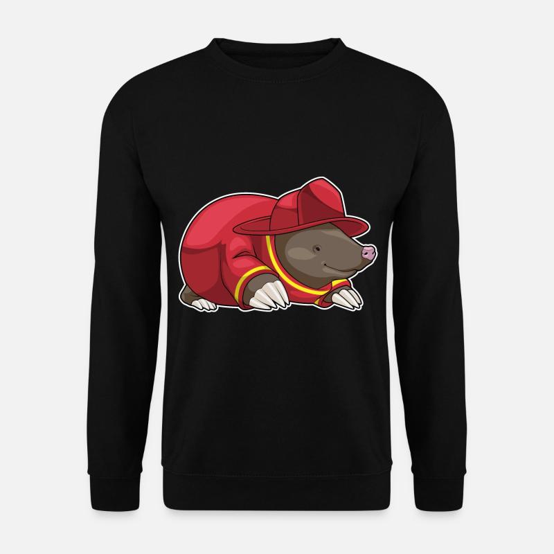 Mole Firefighter Fire Brigade - Unisex Sweatshirt - black