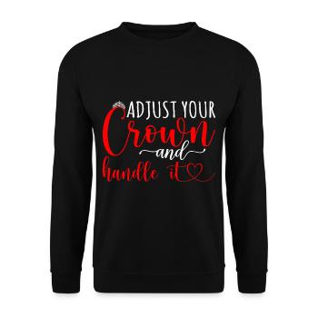 Ajustez votre couronne et manipulez-la 13 - Sweat-shirt Unisexe - noir - Devant - Alina (178cm) & Michal (187cm)