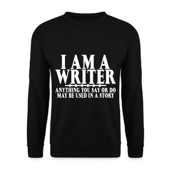 Tout ce que vous dites ou faites peut être utilisé dans une histoire 16 - Sweat-shirt Unisexe - noir - Devant - Alina (178cm) & Michal (187cm)