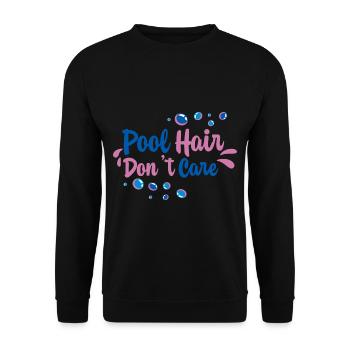 Piscine Cheveux Ne Pas Se Soucier 2 - Sweat-shirt Unisexe - noir - Devant - Alina (178cm) & Michal (187cm)