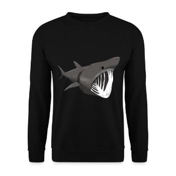 Requin pèlerin - Sweat-shirt Unisexe - noir - Devant - Alina (178cm) & Michal (187cm)