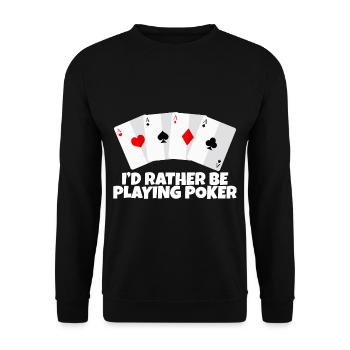 Je préfère jouer au poker 2 - Sweat-shirt Unisexe - noir - Devant - Alina (178cm) & Michal (187cm)