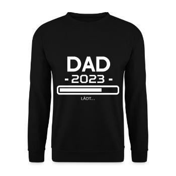 Dad 2023 Loading Bar Loads Gift Papa 2023 - Unisex Sweatshirt - black - Front - Alina (178cm) & Michal (187cm)
