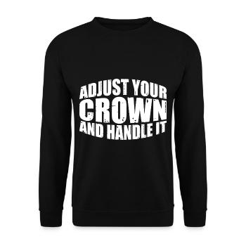 Ajustez votre couronne et manipulez-la 11 - Sweat-shirt Unisexe - noir - Devant - Alina (178cm) & Michal (187cm)