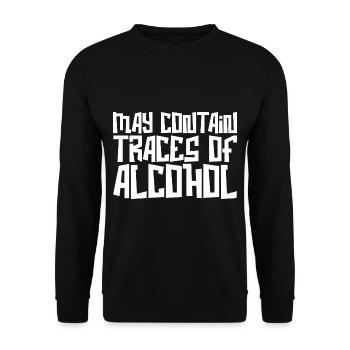 May Contain Traces Of Alcohol - Unisex Sweatshirt - black - Front - Alina (178cm) & Michal (187cm)