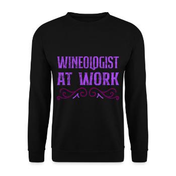 Wineologist At Work 3 - Unisex Sweatshirt - black - Front - Alina (178cm) & Michal (187cm)