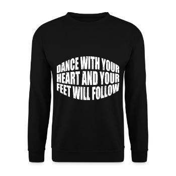 Danse avec ton cœur et tes pieds suivront 19 - Sweat-shirt Unisexe - noir - Devant - Alina (178cm) & Michal (187cm)