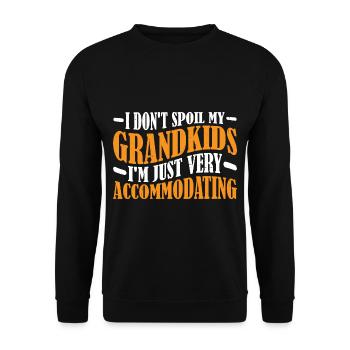 I Don't Spoil My Grandkids 11 - Unisex Pullover - Schwarz - Vorne - Alina (178cm) & Michal (187cm)