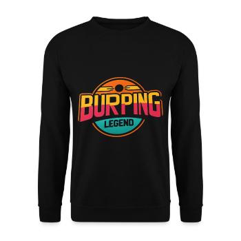 Burping Legend 10 - Unisex Sweatshirt - black - Front - Alina (178cm) & Michal (187cm)