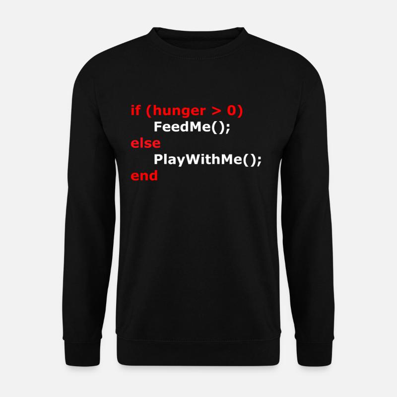 Coding If Hunger - Unisex Pullover - Schwarz