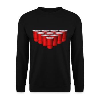 Beer pong 10 tasses - Sweat-shirt Unisexe - noir - Devant - Alina (178cm) & Michal (187cm)