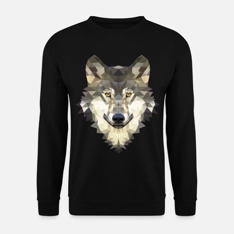 Polygon Wolf - Unisex Sweatshirt - black